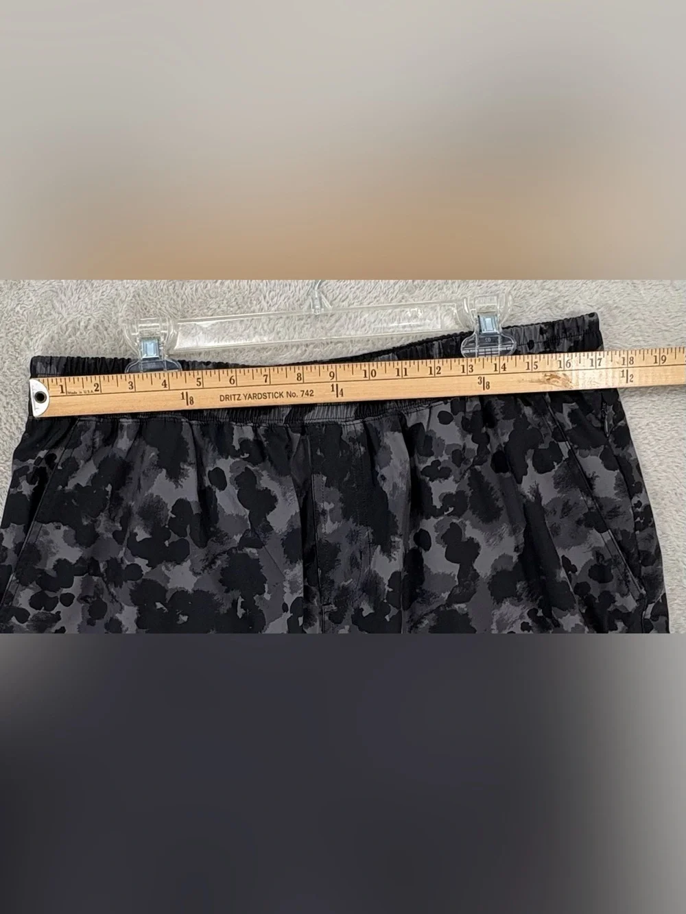 RHONE Men's Swim Trunks — Black and Gray Camo Splash
